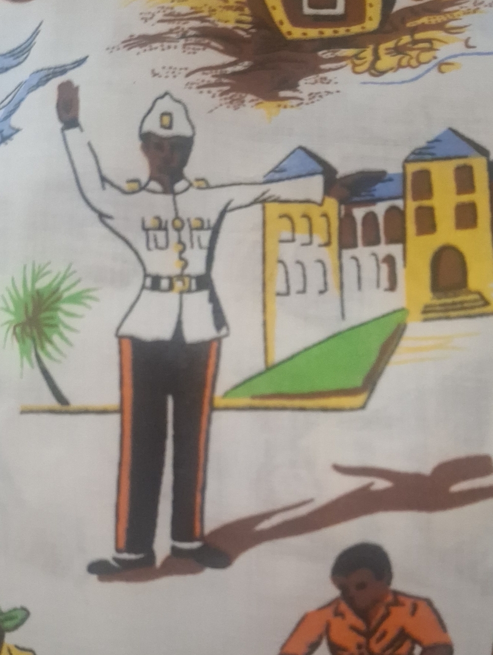 Vintage 1950s 1960s Caicos Island Souvenir Novelty Print Fabric Cotton 4 Yards